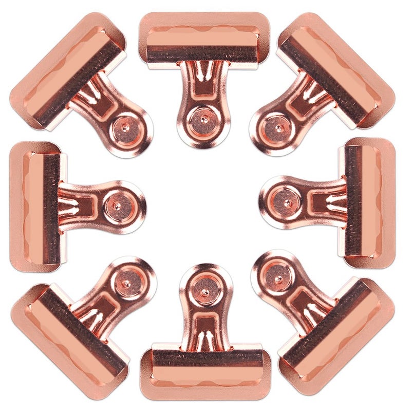 Yalis Push Pins Clips 15-Count, Pinning No Holes for Paper, Creative Paper Clips with Tack for Cork Board and Photo Wall (Rose Gold) - Image 3